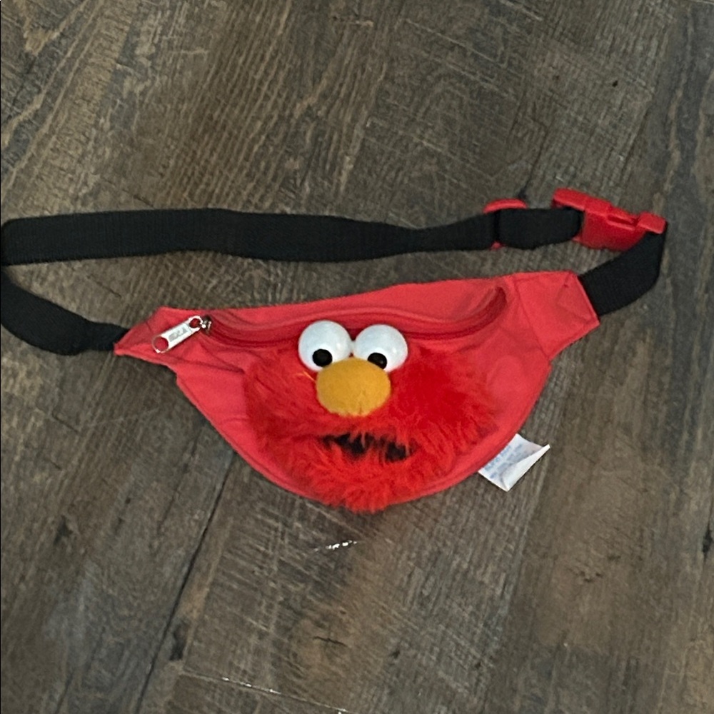 Vintage Jim Henson 1995 Roma Kids Red Elmo‎ Zip Fanny Pack Sesame Street Fury